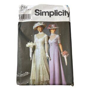 Simplicity 9716 Edwardian Wedding Gown Bridesmaid Costume Pattern 6-12 UNCUT